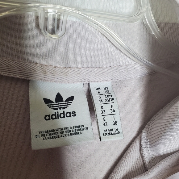 Adidas Winter Ease Lilac Velvet Velour Trefoil Half Zip Pullover Sweatshirt - Picture 8 of 9
